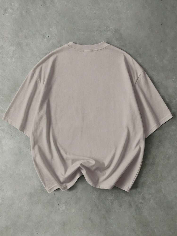 Oversized Crew Neck Short Sleeve T-Shirt With Sun Logo Print Summer Casual Streetwear Top