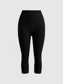 SHEIN Cheerettes Women's Solid Color Casual Outdoor Skinny Pants With Pockets - Multicolor - View 9