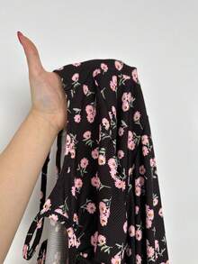 SHEIN EZwear 性感巧克力棕色针织紧身迷你连衣裙，细肩带，夏季 - 巧克力棕 - 查看 7
