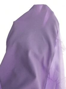 Genkimix Kids Young Girl Bowknot Embroidery Mesh Patchwork Sleeveless Round Neck Dress - Mauve Purple - View 5