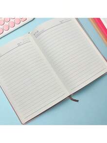Sewn Binding Notebook With Elastic Band,  School Supplies, Back To School, Notepad, School Notebook, Aesthetic School Supplies, School, Books Back To School - multicolor - View 7