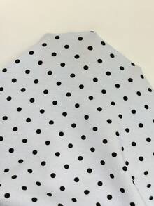 CovetEZ 女款白色黑波點夏季可愛休閒居家睡衣套裝，蕾絲飾邊細肩帶背心與短褲2件組，舒適甜美睡衣 - 藍色 - 查看 8