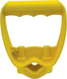 1 pieza Accesorio de mango ergonómico para pala y rastrillo que ahorra la espalda, agarre de reemplazo que ahorra trabajo, empuñadura cómoda en forma de D para herramientas de jardinería, color amarillo - Por defecto - Ver 11