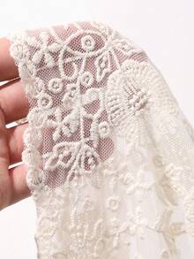 DAZY Women's Contrast Lace Ruffle Hem Camisole Summer - White - View 6