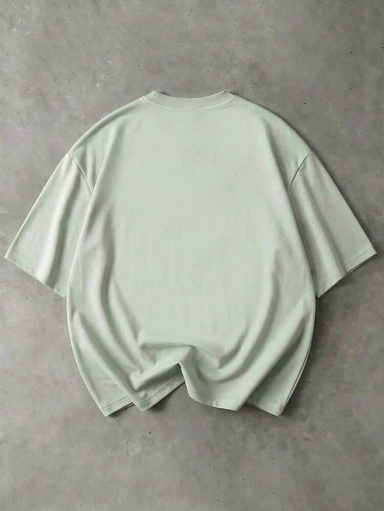 Summer Peach Graphic Oversized Short Sleeve Crew Neck Casual Streetwear T Shirt With Script Text Print