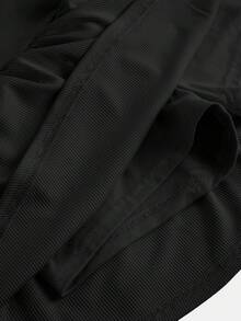 SHEIN 少女夏季可爱休闲灰色半身裙套装：短袖露脐上衣和百褶迷你裙，夏季 - 黑色 - 查看 4