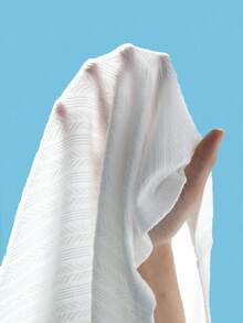 Manfinity Homme Áo thun nam tay ngắn cỡ lớn, dệt jacquard họa tiết bông lúa mì, thời trang đa năng, phù hợp mặc hàng ngày, món quà lý tưởng cho bạn trai hoặc chồng. - trắng - Xem 4