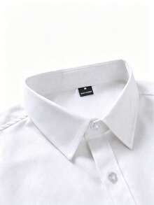 Manfinity Mode Men's Short Sleeve Business Casual Shirt - White - View 4
