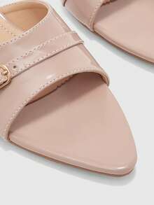 CUCCOO BIZCHIC Sandal cao gót thời trang nữ, phiên bản nhẹ khóa cài da bóng, phong cách thanh lịch cơ bản đi làm bốn mùa, đa năng cho lễ hội, dã ngoại, văn phòng và hằng ngày - Hồng - Xem 6