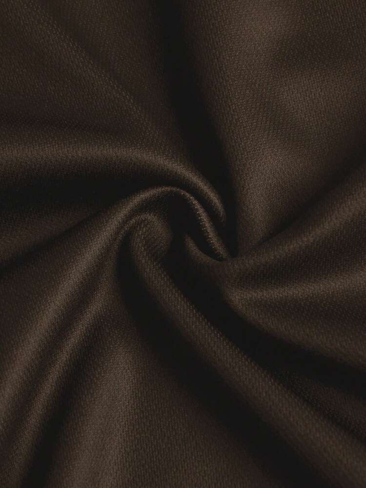 STYNVO 男士百搭字母印花条纹撞色纽扣半开襟 Polo 衫 - 咖啡棕 - 查看 5