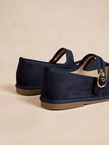 Rosivie Mocasines planos con diseño de hebilla para mujer, versátiles para uso diario - Azul marino. - Ver 5