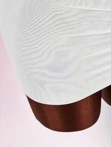 Amplova Women's Sexy Sheer Embroidered Bandeau Top And Tie-Up Mini Skirt 2 Pieces Set, Summer Night Out Club White - White - View 15