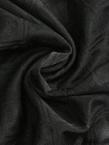 Barelissa 1pc Geometric Pattern Full Coverage Plus Size Women's Briefs - Black - View 8