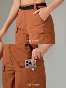 OutZeal Gym Shorts Women Outdoor Shorts Summer Hiking Workout Camping Water-Resistant Outdoor Bottoms - Red Orange - View 6