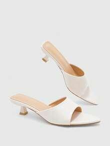 CUCCOO BIZCHIC Giày sandal cao gót thời trang nữ, kiểu dáng nhẹ nhàng với khóa cài bằng da bóng, phù hợp cho cả bốn mùa, đi làm hàng ngày, lễ hội, dã ngoại, công sở. - Màu be - Xem 3