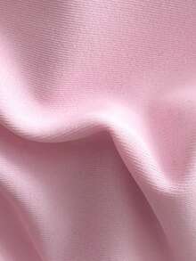 Swim Mod Spring/Summer Solid Color Triangle Wireless Halter Backless Top And Swim Shorts Women Sexy Bikini Set For Beach Vacation - Pink - View 7