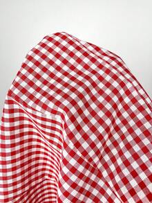 Sylviya 女士休闲格子荷叶边腰身沙滩度假夏季连衣裙 - 彩色 - 查看 7