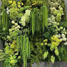 2/4 Pieces Of Artificial Wisteria Flower Hanging Flower, Lover's Tears Hanging Flower, Wine Red Wedding Flower, Waterfall Style Wedding Bouquet, Suitable For Wedding Background Decoration, Mother's Day - Green - View 12