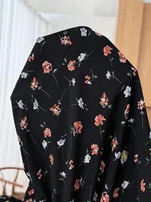 SHEIN CURVE+ Plus Size Sleeveless Ditsy Floral Jumpsuit, Casual Vacation Style - Multicolor - View 10