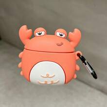 1 3D Cute Alien Bluetooth Earphone Case, Compatible With Apple EarPods 1/2/3/4/Pro/Pro2, Featuring Beach Crab And Cute Spring Pig Designs - Multicolor - View 6