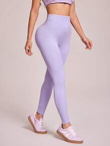 Sovereign Charm Quần Leggings Thể thao Nữ - Màu tím hoa cà - Xem 6
