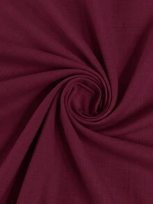 Auralis Blusa feminina plus size de manga comprida, ideal para outono/inverno/primavera. Blusa branca com pregas assimétricas e fivela metálica decorativa. Elegante modelo envelope com decote cruzado. Blusa romântica francesa para o trabalho. - Borgonha - Ver 8