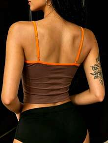 Rovax Women's Casual Sleeveless Cropped Top With Numeric Print, Summer - Multicolor - View 2