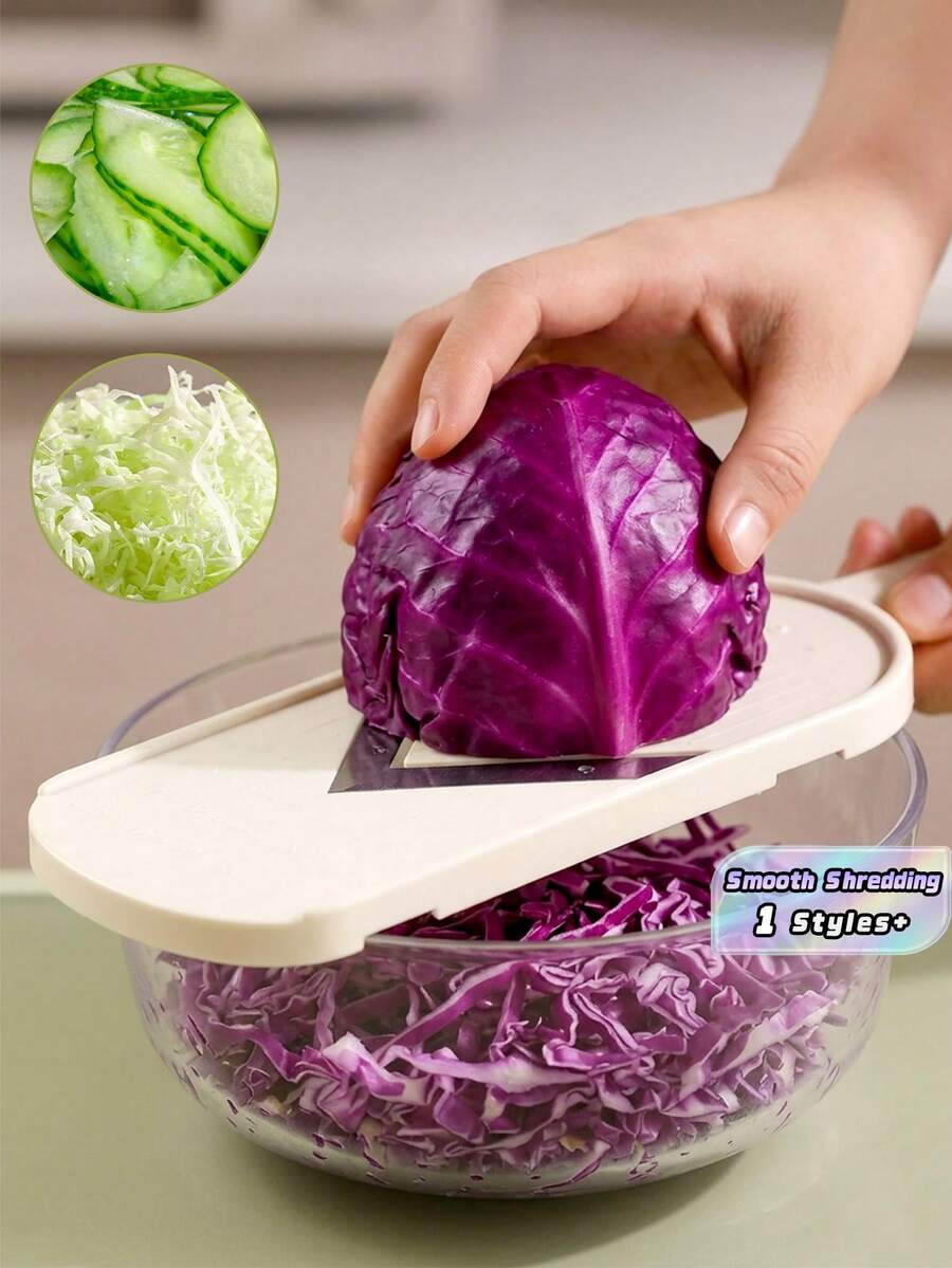 Máy thái rau củ đa năng, dùng để thái salad, bắp cải, cà rốt, củ cải, dưa chuột. - Nhiều màu - Xem 1
