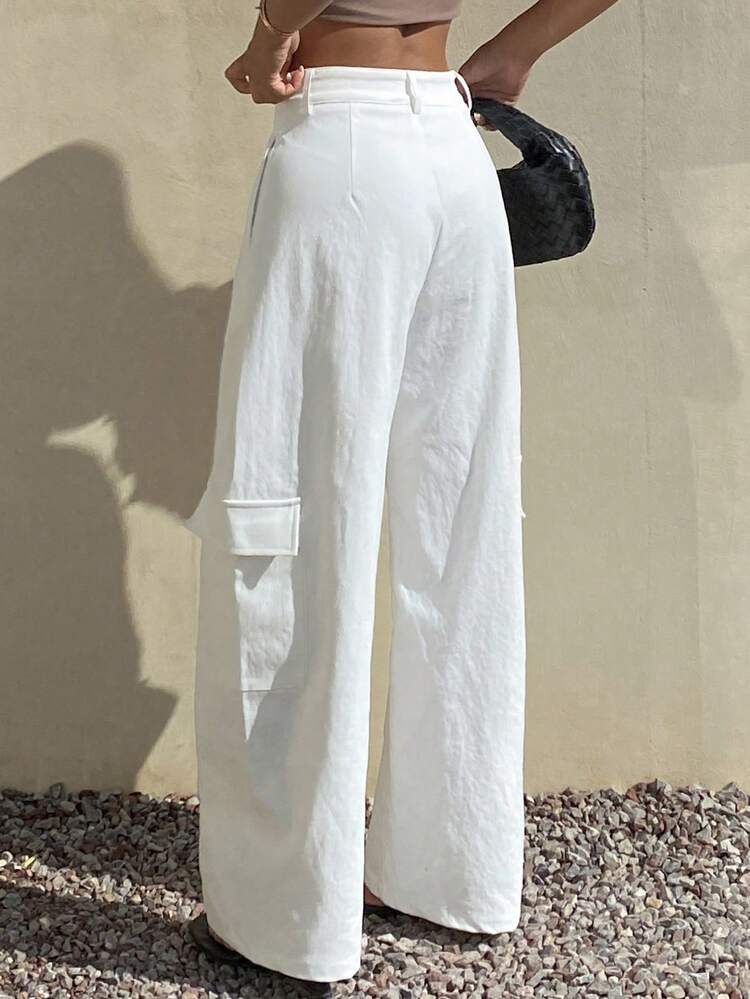 Women's Solid Color Casual Loose Wide Leg Pants