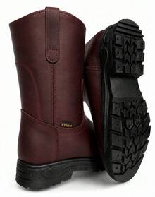 STORM Industrial Work Boot Wellington Type Of High Strength And Maximum Comfort - Vino - 查看 4