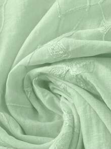 GlowEve Women's Sleeveless Embroidered Frill Trim Shirt - Mint Green - View 5