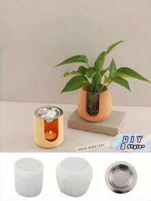 High-Quality Multifunctional Silicone Resin Mold: Suitable For Making Hydroponic Vases, Wax/Essential Oil Diffusers, Cylindrical Epoxy Resin Artworks, DIY Home Decorations, Aroma Burners, And Wax Blocks. It Can Also Be Used As An Educational Tool For Handicraft Activities. - multicolor - View 1