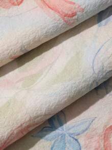 Livesso Quần ống rộng nữ kiểu dáng thường ngày, in nơ, cạp chun. - Màu be - Xem 9