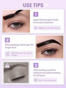 SHEGLAM Tint Lock Tattoo Peel Off Brow Gel-Taupe Brow Pomade Brand Beauty Makeup Face Paint Cosmetic For Women Girls Perfect For Spring Summer Ideal For Y2K Fancy Fashion Suitable For Birthday Mother'S Day Gift Rave Festival Party Ready Best Color - Taupe - View 8