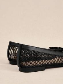 Rosivie Women Flats Spring And Summer New Models, Square Toe Design, Comfortable And Simple Vacation, Women's Flat Bottom, Essential For Commuting, Casual And Versatile - Black - View 6