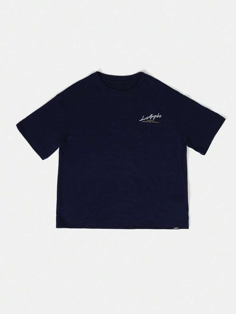 Oversized Studios Los Angeles American Classic Car Graphic Tee Crew Neck Short Sleeve Tween Boys T-Shirt