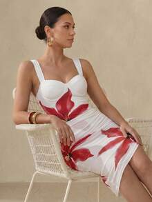 Anewsta Women's Floral Print One-Piece Swimsuit Summer - Multicolor - View 6