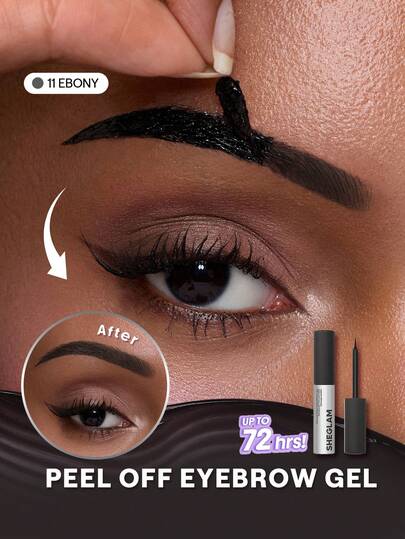 SHEGLAM Tint Lock Tattoo Peel Off Brow Gel-Ebony Brow Pomade Brand Beauty Makeup Face Paint Cosmetic For Women Girls Perfect For Spring Summer Ideal For Y2K Fancy Fashion Suitable For Birthday Mother'S Day Gift Rave Festival Party Ready Best Color
