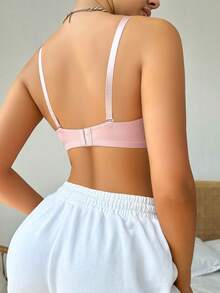 DesireSculpt Women's Bow Decor Bralette & Wireless Bra (With Underwire) - Pink - View 2