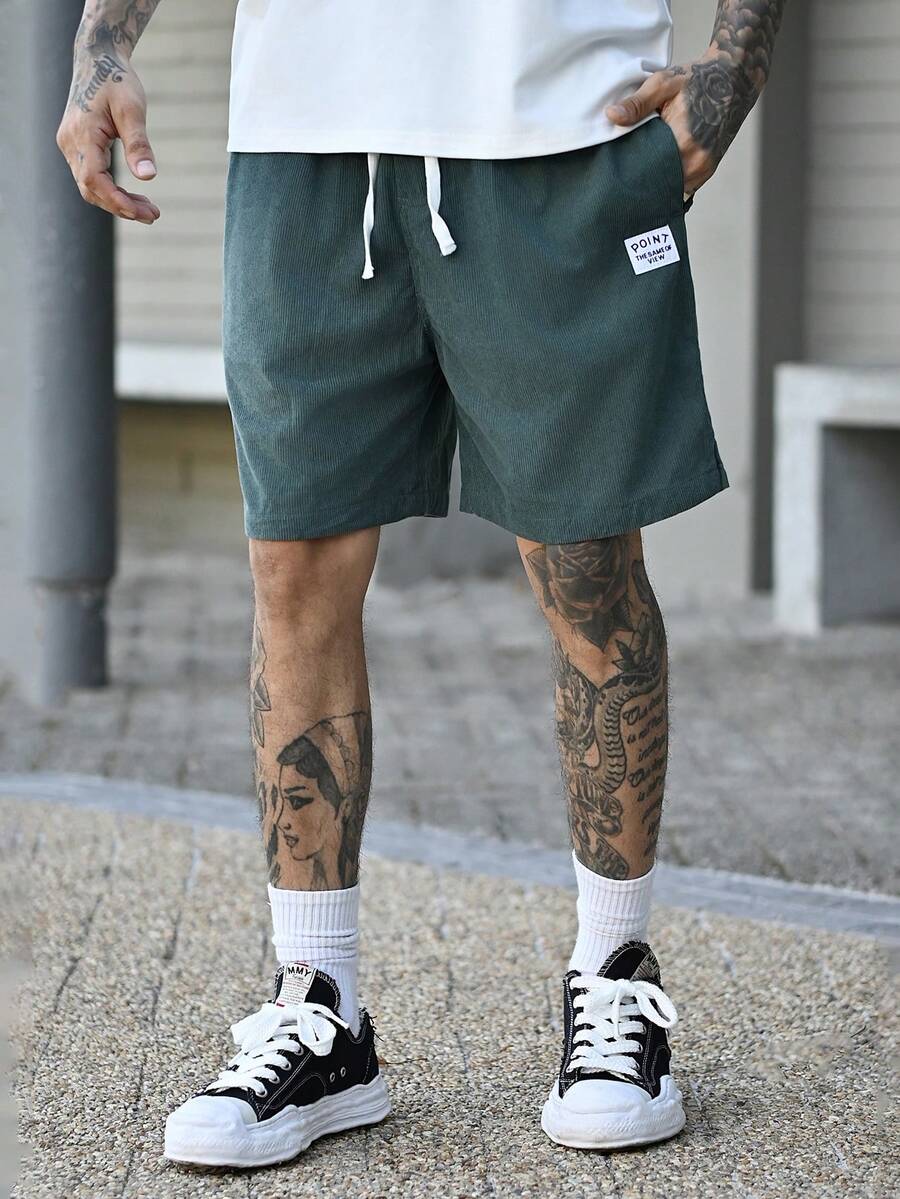 Devon Thys Men's Casual Plain Bermuda Shorts, Fashionable & Suitable For Everyday Wear - Dark Green - View 1