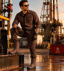 STORM Industrial Work Boot Wellington Type Of High Strength And Maximum Comfort - Cafe - 查看 4