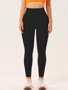 SHEIN Velisys Quần legging thể thao thường ngày cạp cao ôm sát thoáng khí - Nhiều màu - Xem 6