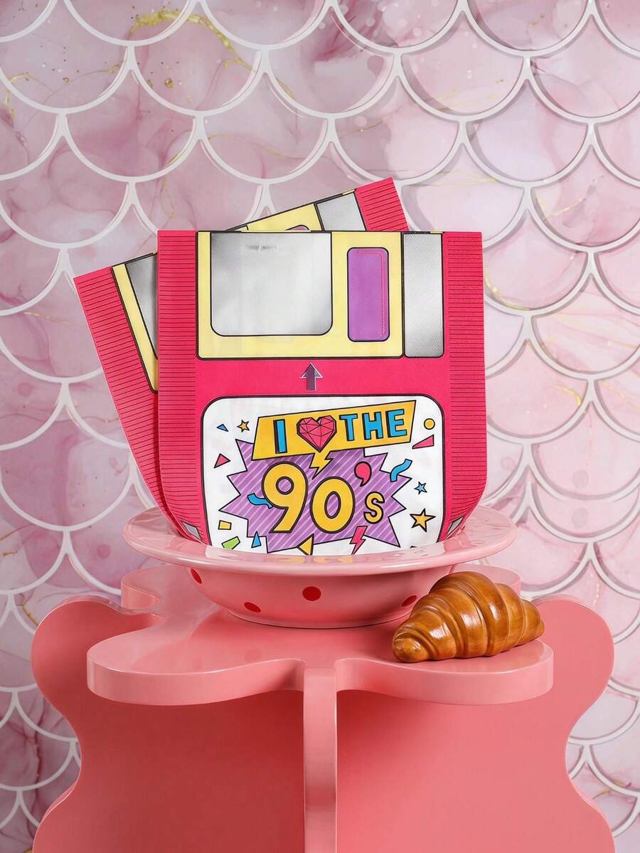 Joivida 2 Sets 90er Jahre Retro bedruckte Party Servietten, 20 Stücke/Set Einweg Soft Holzzellstoff Cocktail Servietten, bunte nostalgische "Ich liebe die 90er" Muster quadratische Papierservietten, saugfähig & strapazierfähig für Dining, Restaurants, Geburtstage, Junggesellinnenabschiede & thematische Partys, Veranstaltungen & täglichen Gebrauch - Mehrfarbig - Übersicht 1