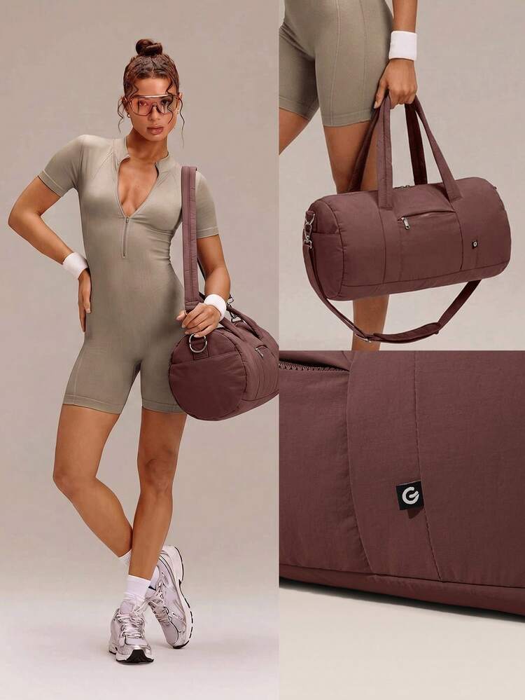 16L Max Large Capacity Carry Dual-Strap Duffle Zippered Bag Daily Active Casual  Spring Summer