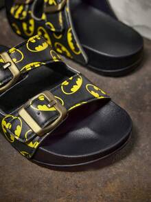 BATMAN X SHEIN Cartoon Children's Slippers, Breathable And Quick-Drying, Light And Durable EVA Material, Suitable For Boys To Wear Indoors And Outdoors - Black - View 5