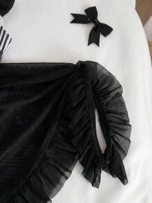 SHEIN Bộ đồ bơi một mảnh họa tiết hoa dễ thương kèm váy cho bé gái - Nhiều màu - Xem 5