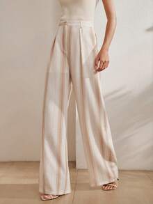 Anewsta Women's New Summer Long Straight Leg Wide Leg Pants Beach Vacation Long Pants Women's Clothing Pants Women's Jeans American Independence Day Women's Clothing Commute Women's Pants - Khaki - View 4