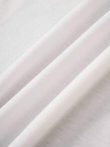 SHEIN Essnce 休閒復古優雅通勤百搭保暖蝴蝶珍珠刺繡印花圖案，適合海灘、度假、女性夏季，寬鬆圓領短袖T恤 - 彩色 - 查看 6