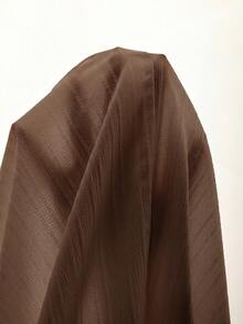 SHEIN EZwear Rok Wanita Ukuran Besar Kasual, Liburan, Sehari-hari, Perjalanan, Warna Polos, Pinggang Bertali, Hem Bertingkat, Musim Semi/Panas/Gugur - Coklat - View 13