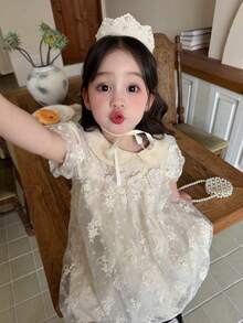 DAZY Infant/Toddler Girls' Casual Party Banquet Korean Style Formal Dress - Apricot - View 6